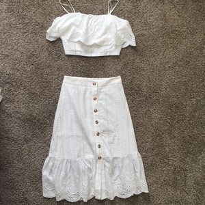 White Two Piece Outfit